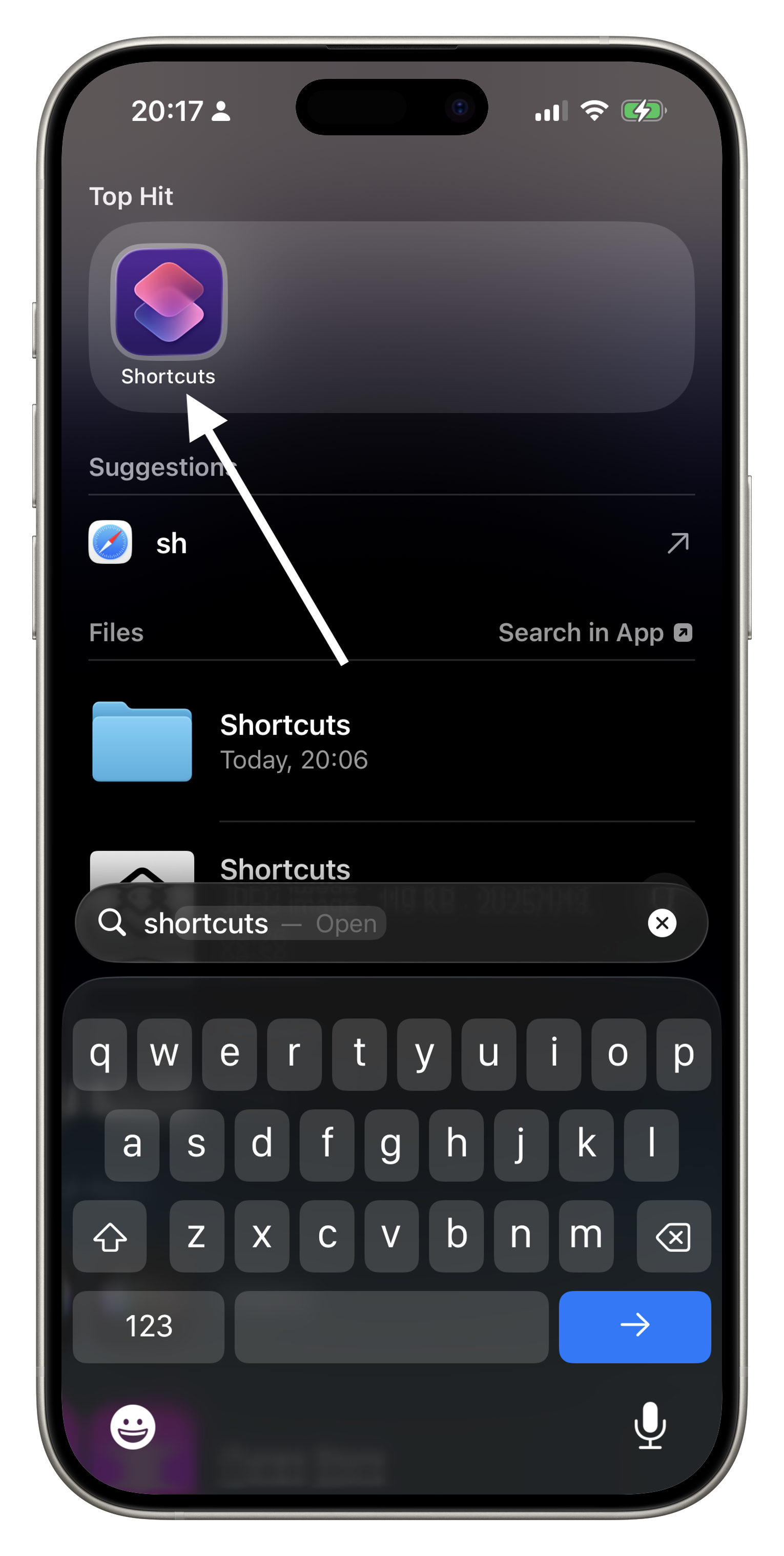 Open Shortcuts